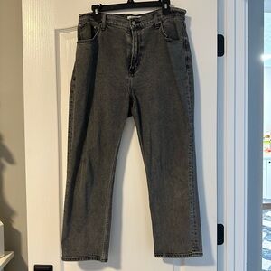 Abercrombie & Fitch Black Ankle Straight Jeans